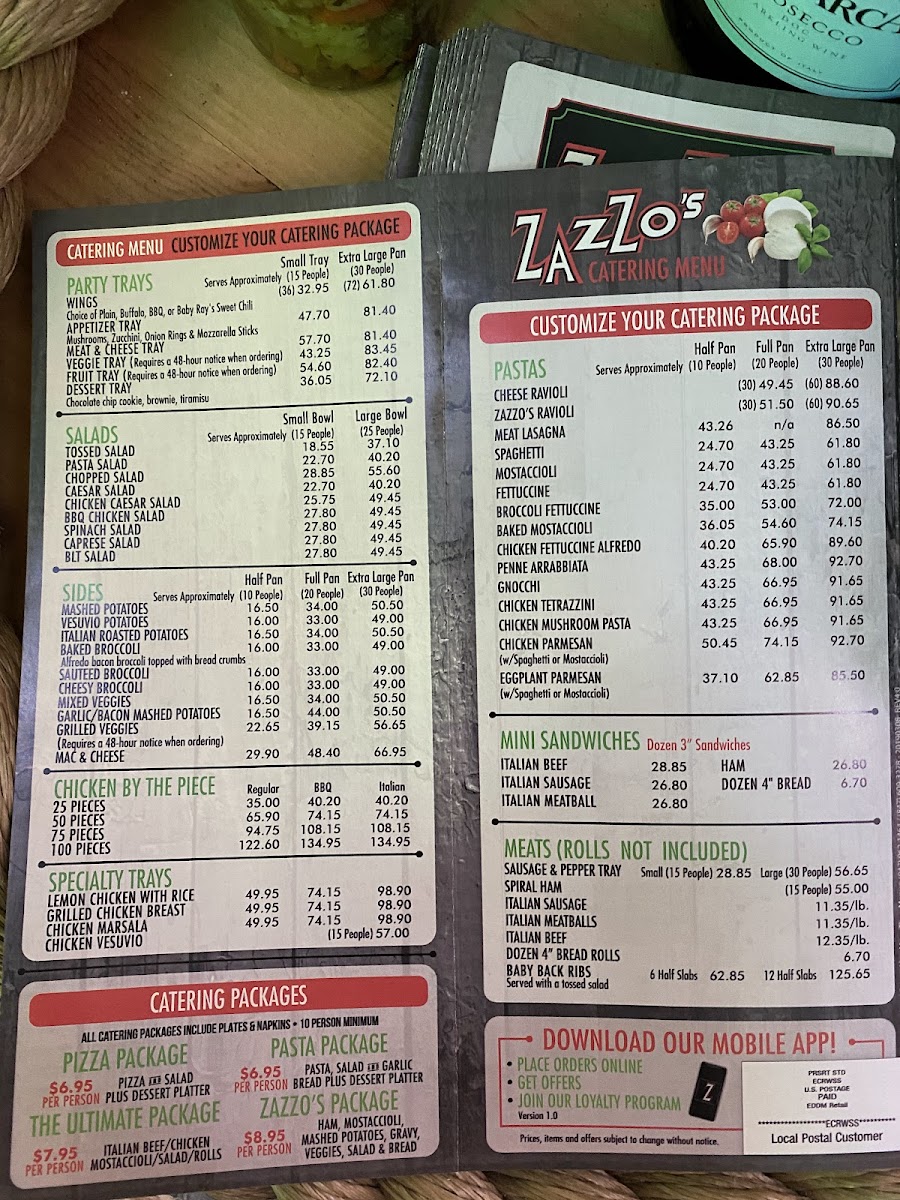 Menu Zazzo's Pizza & Bar - Darien-4