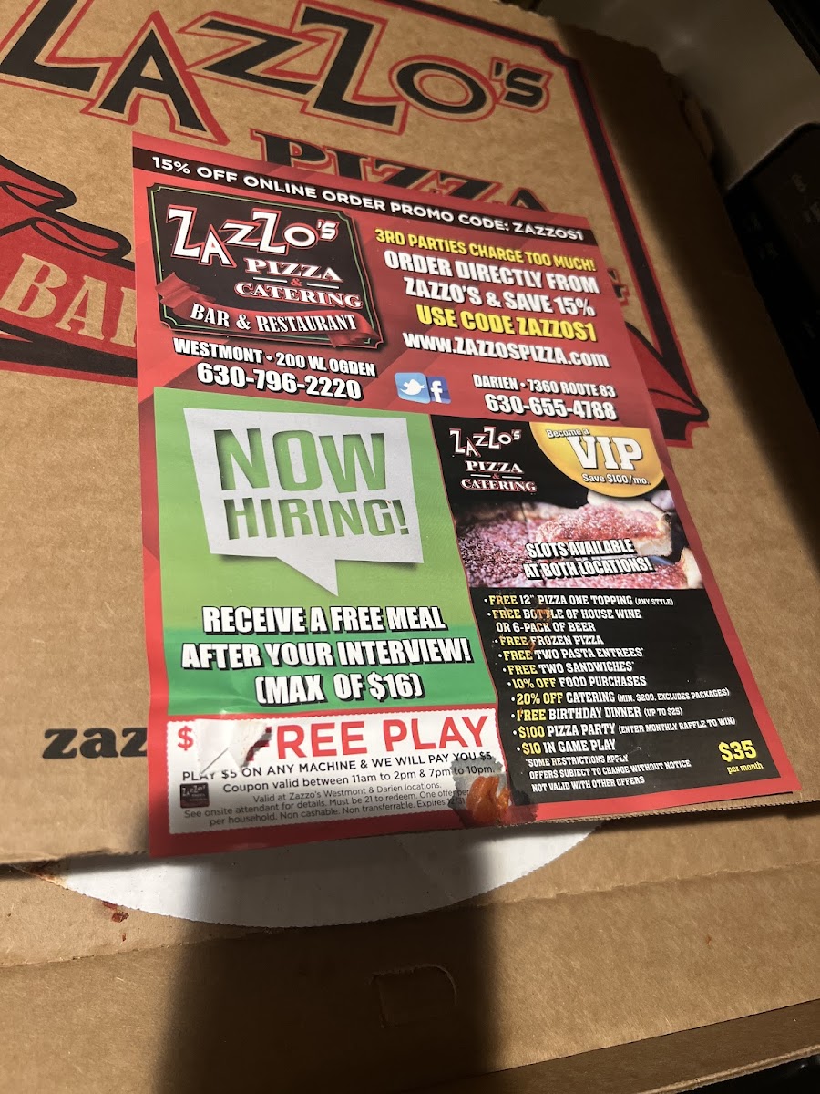 Menu Zazzo's Pizza & Bar - Darien-6